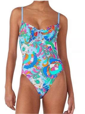 Kate Spade New York One-Piece Swimsuit in Spring Water Floral Paisley